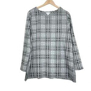 J. Jill Gray Plaid Sweater
